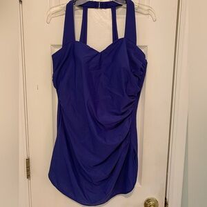 Lands' End Women's purple one piece swimsuit, 18